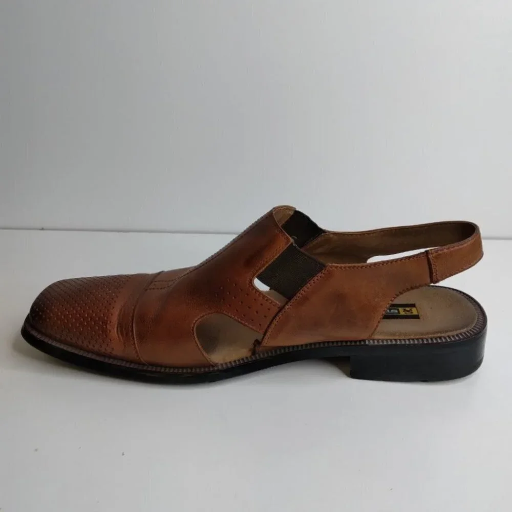 Stacy Adams  Brown Leather Sandals Size 8.5
